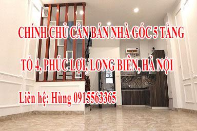CHÍNH CHỦ CẦN BÁN NHÀ GÓC 5 TẦNG TỔ 4, PHÚC LỢI, LONG BIÊN, HN