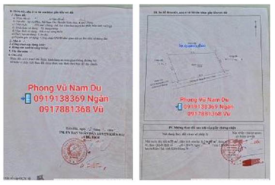 Chính chủ bán Đất đẹp 2 mặt tiền tại xã Nam Du, Kiên Hải, Kiên Giang, 2,5 tỷ, 0917881368