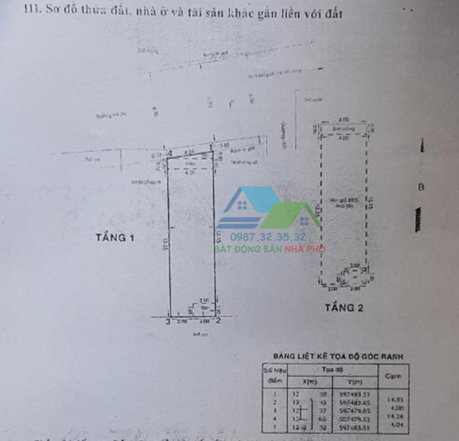 Q12.179. XE HƠI NGỦ NHÀ, LÊ VĂN KHƯƠNG Q.12, DT.58M2, 3 PN, NHỈNH 4 TỶ.