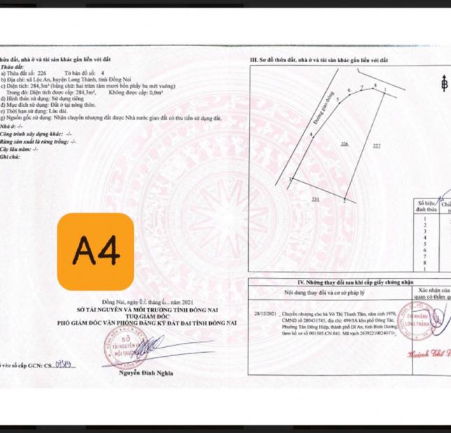 Dự án Khu nghĩ dưỡng Hồ Lộc An, Đường Long Đức – Lộc An, Xã Lộc An, Long Thành, Đồng Nai