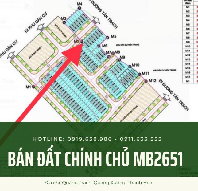 Chính chủ bán đất mặt bằng 2651 Quảng Trạch đón sóng dự án Sun Quảng Yên giá chỉ hơn 1 tỷ 