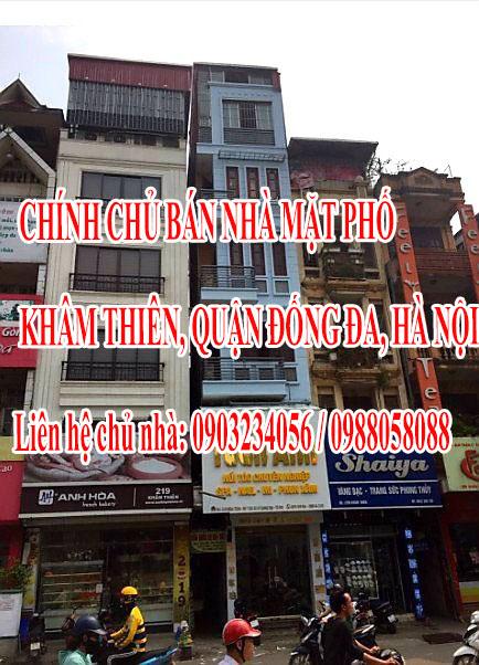Chính chủ bán nhà mặt phố Khâm Thiên, Quận Đống Đa, Hà Nội
