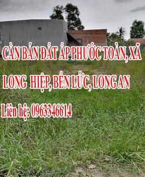 Bán đất ấp Phước Toàn, xã Long Hiệp, Bến Lức, Long An