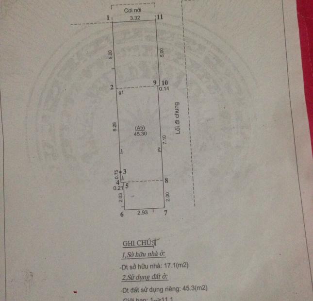 Chính chủ bán đất tặng nhà cấp 4 ngõ 132 Lò Đúc, Hai Bà Trưng, Hà Nội