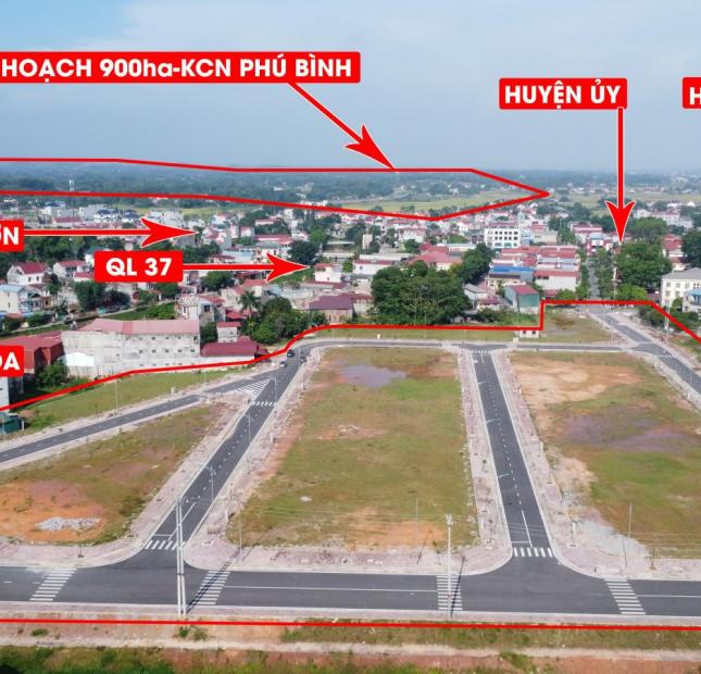Đấu là thắng chỉ từ 6 triệu/m2 đất đấu giá trung tâm Phú Bình Thái Nguyên