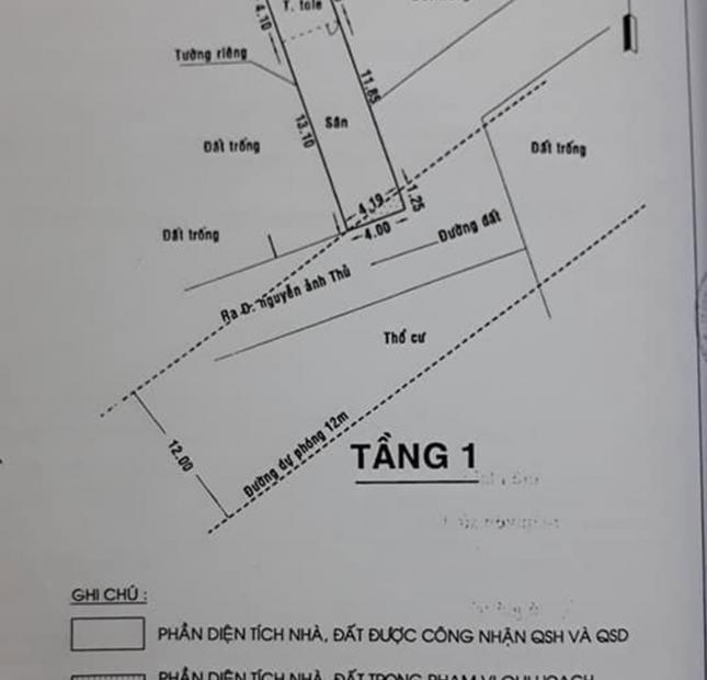 Q12.169. HXH THÔNG, TƯƠNG LAI MT 12M, LỘ GIỚI NHỎ, DT.69M2, NHỈNH 3.5 TỶ