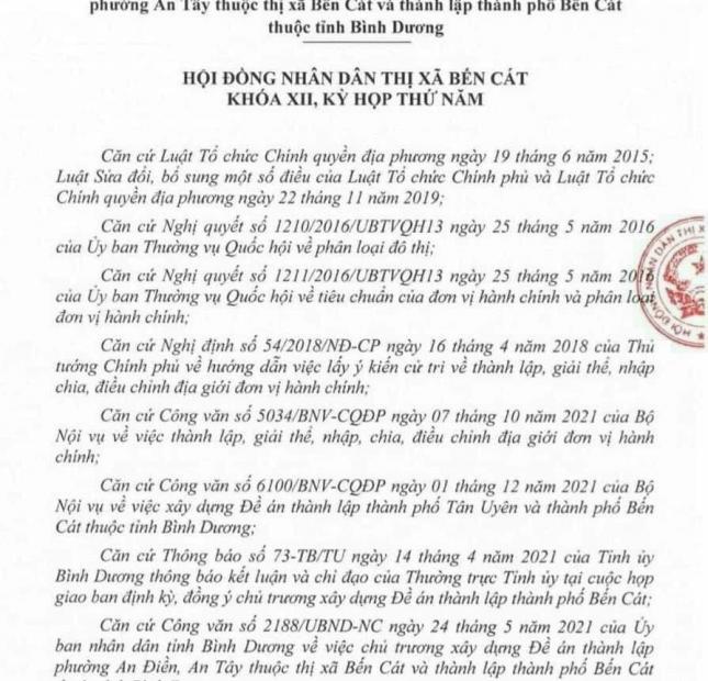 Cần bán lô đất ở Phường Chánh Phú Hòa, Bến Cát, Tỉnh Bình Dương