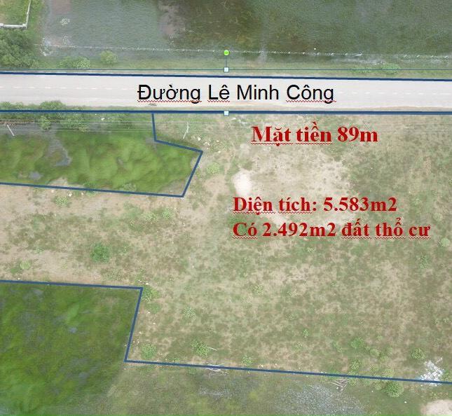 Cần Bán Lô 89x70M Mặt Tiền Đường Lê Minh Công Xã Tân Phước - LaGi