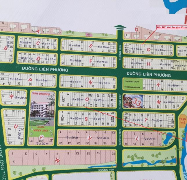 Bán đất nền dự án tại Dự án Khu dân cư Sở Văn Hóa Thông Tin, Quận 9, Hồ Chí Minh diện tích 100m2 giá 72 Triệu/m²