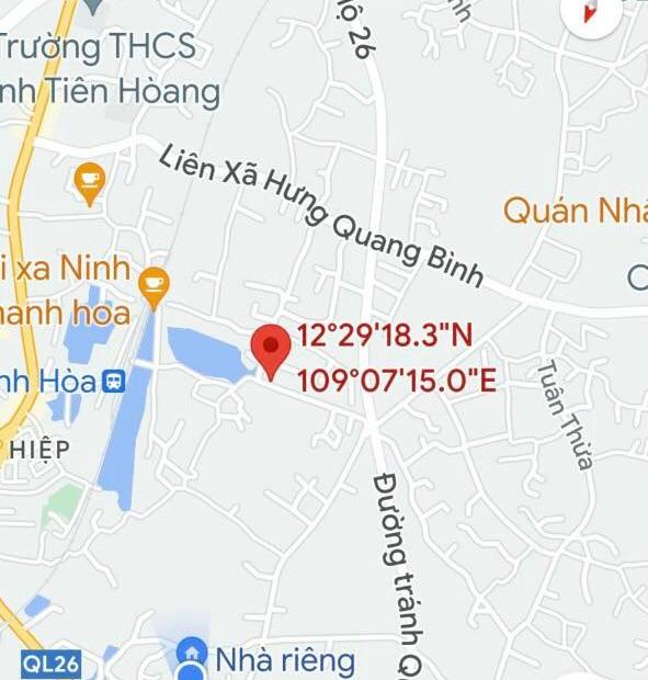 Bán lô đất Vuông vắn trung tâm thị xã DT   17X21 Ninh Bình Ninh Hòa 0962130297 hồng Hưng