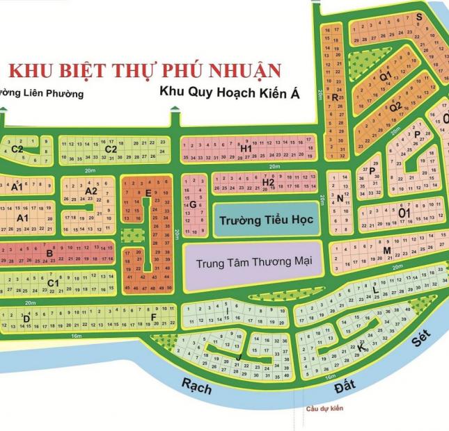 Bán đất nền dự án tại Dự án KDC Phú Nhuận - Phước Long B, Quận 9, diện tích 290m2 giá 72 Triệu/m²