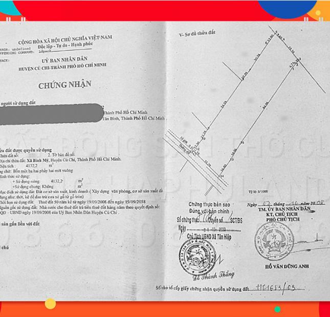 11 triệu / m2. 4133m2 đất có Nhà Xưởng. 33M x 127M. Bình Mỹ, Củ Chi, TP-HCM