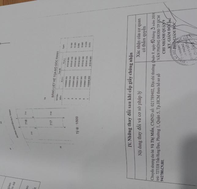 Lô đất mặt tiền Nguyễn duy trinh phú hữu, DT 130m , ngang 5m vị trí đẹp tiện kinh doanh