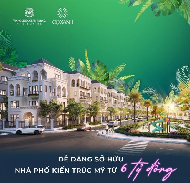 Bán duy nhất 1 căn đối diện vườn hoa khu cọ xanh mặt đường 20m Dự án Vinhomes Ocean Park 2, nhỉnh 2 tỷ