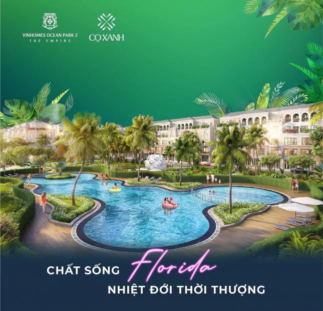 Bán duy nhất 1 căn đối diện vườn hoa khu cọ xanh mặt đường 20m Dự án Vinhomes Ocean Park 2, nhỉnh 2 tỷ