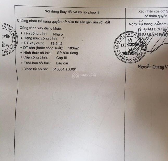 CHÍNH CHỦ CẦN BÁN NHANH NHÀ 2 TẦNG TẠI ĐƯỜNG THUỶ SƠN 4, PHƯỜNG HOÀ HẢI, NGŨ HÀNH SƠN, ĐÀ NẴNG.