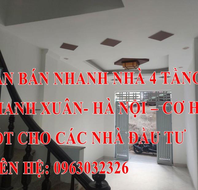 Cần Bán Nhanh Nhà 4 Tầng Thanh Xuân- Hà Nội – Cơ Hội Tốt Cho Các Nhà Đầu Tư
