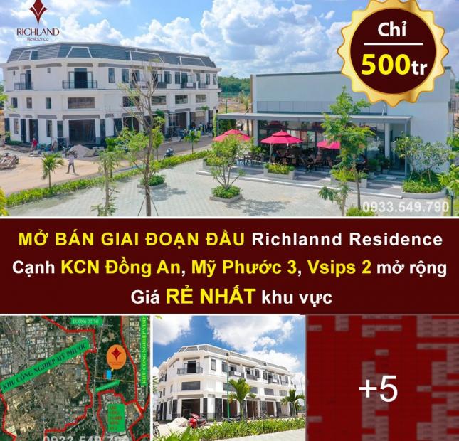 KHẨN CẤP: ĐẦU TƯ TỪ GIAI ĐOẠN ĐẦU TIÊN -Nhận đặt chỗ mở bán đợt 1 dự án Richland Residence