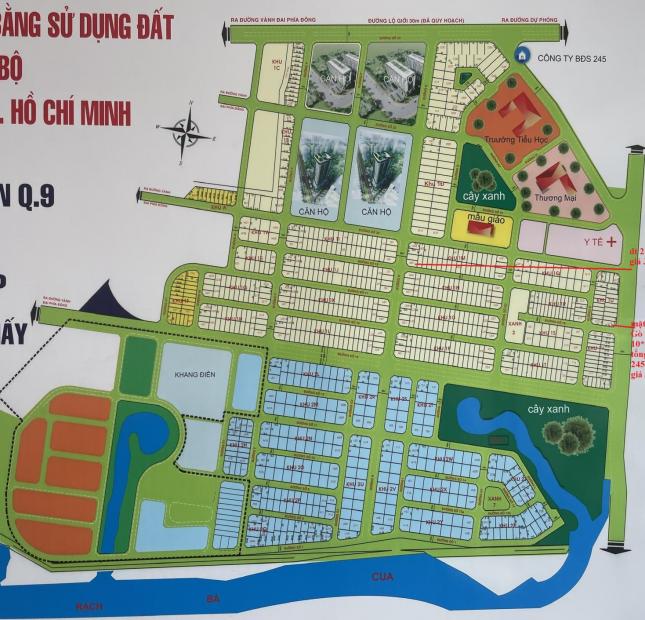 Bán đất đại học Quốc Gia 245 Phú Hữu đường Ghò Cát Phường Phú Hữu Quận 9 Vị trí đẹp giáp Melosa KĐ .