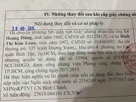 Cần bán đất thổ cư vị trí đẹp tại xã Lê Minh Xuân, Huyện Bình Chánh