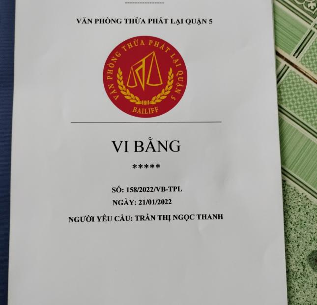 BÁN NHÀ SỐ B6/1, ẤP 2, QUY ĐỨC, BÌNH CHÁNH, HCM GIÁ 1,35 TỶ NHÀ VI BẰNG