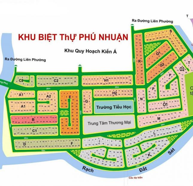 Bán nền đất trục chính dự án KDC Phú Nhuận, Phước long B, Quận 9 giá đầu tư. LH : 0903.382.786