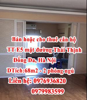 Cần bán gấp chung cư TT E5 Thái Thịnh