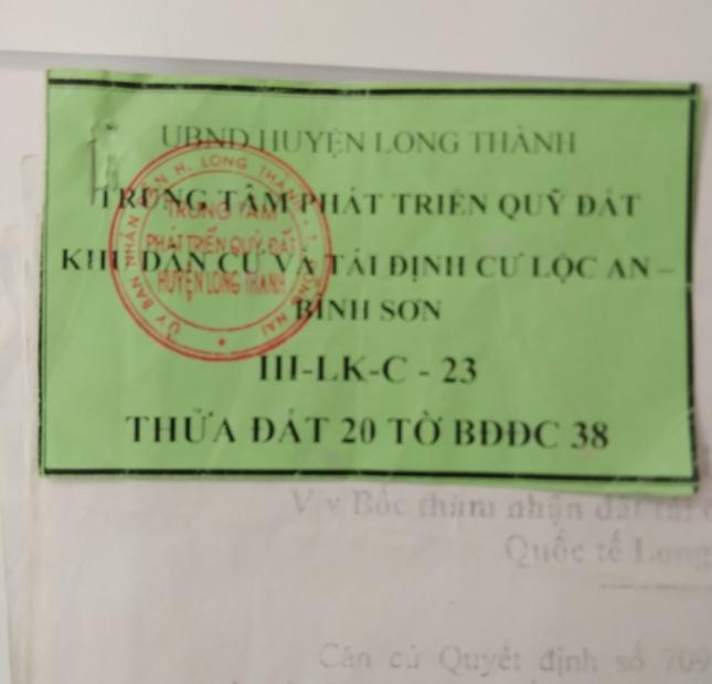 Chính Chủ Cần bán đất lô phụ, góc hướng đông nam tại Lộc An Binh Sơn Địa Chỉ :