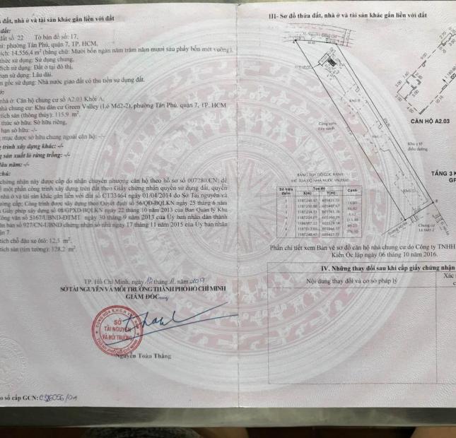 Chính chủ cần bán căn hộ góc cao cấp Tân Phú Quận 7 TPHCM