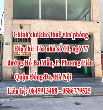 Chính chủ cần cho thuê văn phòng