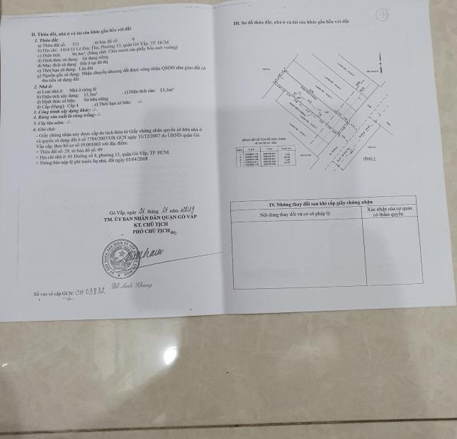 Còn 4 lô giá F0 Gò Vấp cho quý khách