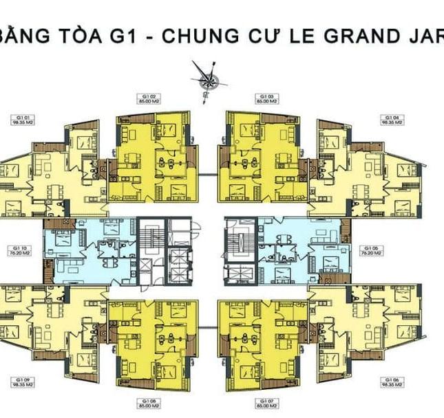 Bán căn hộ tầng trung tòa G1 Le Grand Jardin 85M 4 tỷ Full nội thất về ở ngay 0969568293