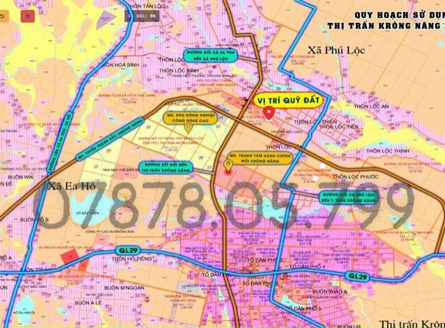 Bán nhanh lô đất mặt tiền đường 8m gần trường Phú Lộc , Đak Lak chỉ 899tr