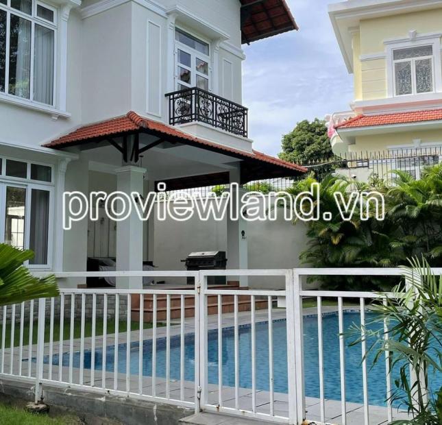 Cho thuê biệt thự Kim Sơn Thảo Điền, 700m2 đất, hồ bơi + sân vườn, 5PN, nội thất đẹp