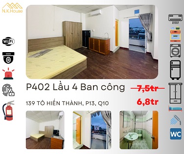 ⭐Cho thuê căn hộ dịch vụ mới khai trương tại 139 Tô Hiến Thành, P.13, Q.10, HCM; từ 3tr/th; 0989321567