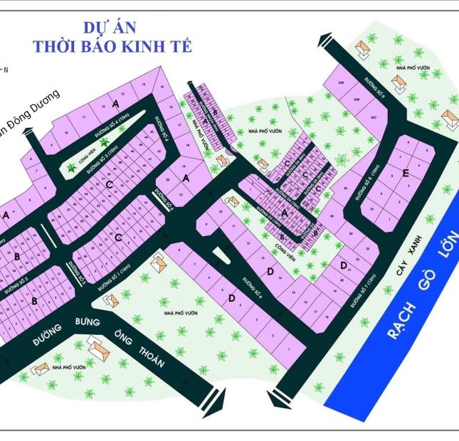 Cần bán 1 số nền đất dự án Thời báo kinh tế, đường Bưng Ông Thoàn. Có sổ đỏ riêng, điện nước hoàn thiện