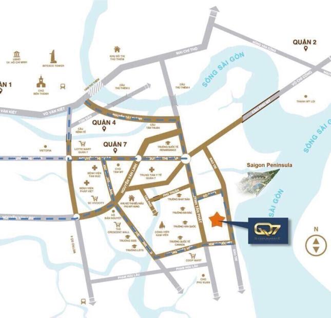 Cần bán căn hộ 2PN-2WC Q7 Saigon Riverside giá rẻ nhất dự án 2,55 tỷ/căn nhận nhà ở ngay 0909010669
