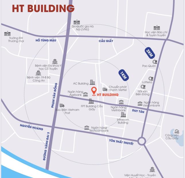 Cho thuê văn phòng tại tòa nhà HT Building – Duy Tân - Cầu Giấy - Hà Nội, lh 0943 726639 