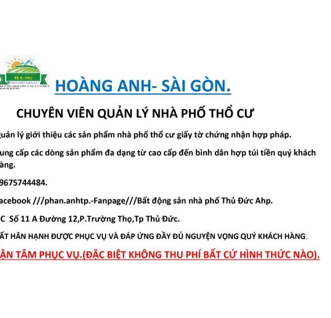 NHÀ HẺM 5 PHÚT ĐI BỘ RA VÕ VĂN NGÂN, P.BÌNH THỌ, TP THỦ ĐỨC