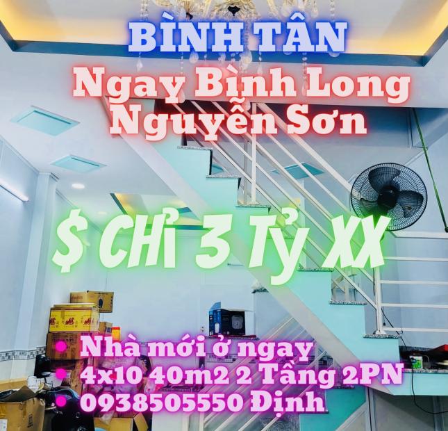 NHÀ ĐẸP 2 TẦNG 40m2- HXH NGAY NGÃ TƯ NGUYỄN SƠN & BÌNH LONG. 