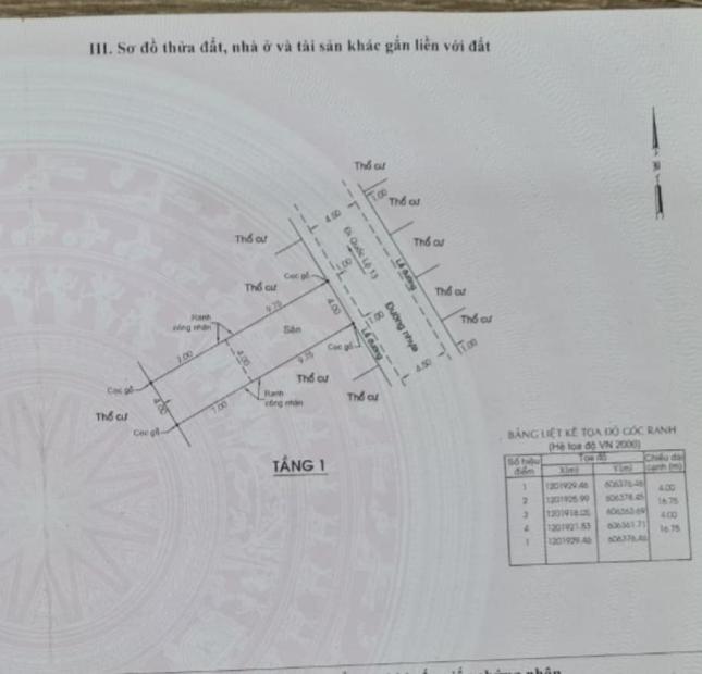 Bán ĐẤT Hiệp Bình Phước DTCN 67m2 4x17 QMXD 5 tầng