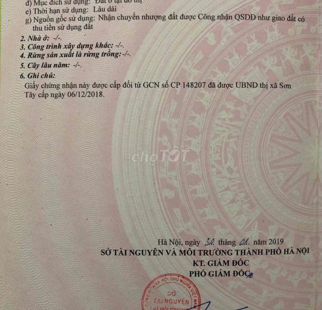 Bán nhà SĐCC tại Trung Sơn Trầm, Thị xã Sơn Tây, Hà Nội