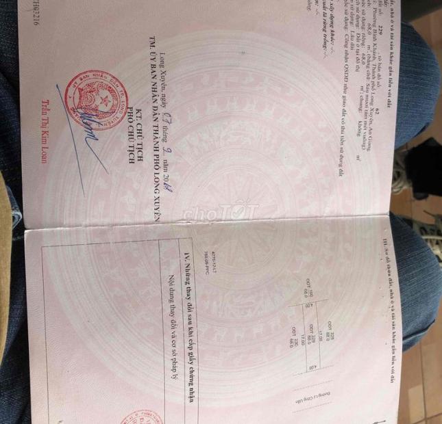-Cần bán đất nền mặt tiền Thành phố Long Xuyên, An Giang