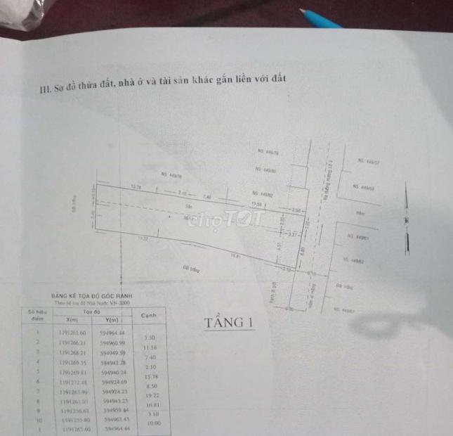 Chính chủ cần bán gấp lô đất Phường Bình Trị Đông, Quận Bình Tân, Tp Hồ Chí Minh