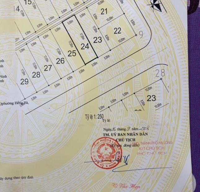 Bán Duy nhất 01 ô đất quay biển tại khu TĐC lò vôi cột 8, p Hồng Hà Giá siêu tốt.