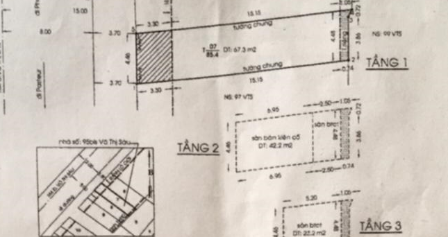 nhà mặt tiền đường Võ Thị Sáu, DT 4.4x19, 1 hầm, 6 tầng, giá 32 tỷ 