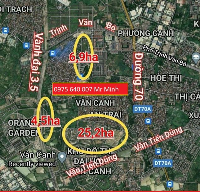 Bán đất dịch vụ Vân Canh Hoài Đức, khu 25,2 ha. giá hot