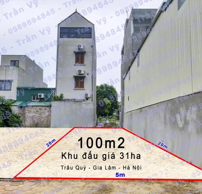 Bán GẤP 101m2 đất 31ha, Trâu Quỳ, Gia Lâm. Đường 15m vỉa hè rộng. Kinh doanh cực tốt.