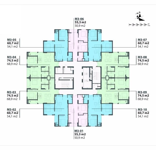 Chính chủ bán Chung cư Mipec Kiến Hưng 60m2 2 PN 1VS full nội thất giá 1,7xtỷ bao phí sang tên LH:
