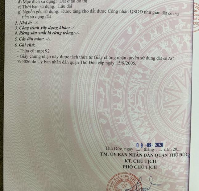Bán Lô Đất Hẻm Xe Hơi Số 1072 Kha Vạn Cân Phường Linh Chiểu - Thành Phố Thủ Đức